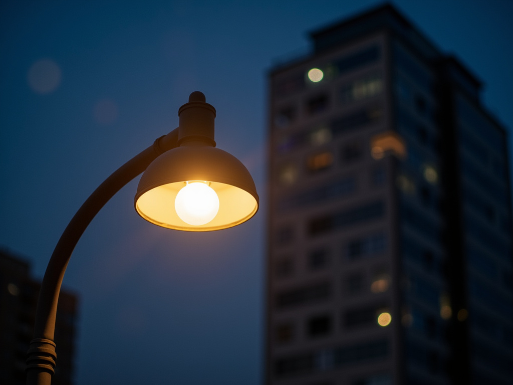 Streetlight at dusk — all-in-one solar lights