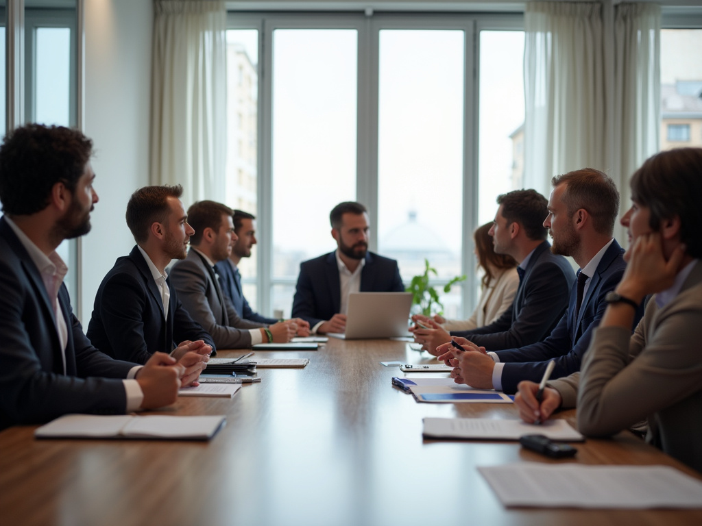 Team meeting table — BlckPanda case studies