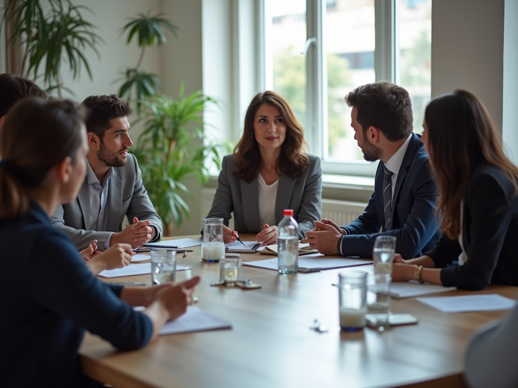 Team meeting table — BlckPanda case studies
