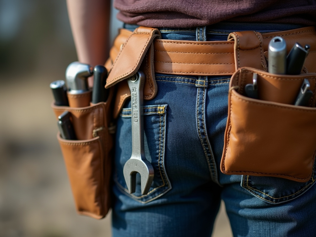 Toolbelt and wrench — plumber SEO