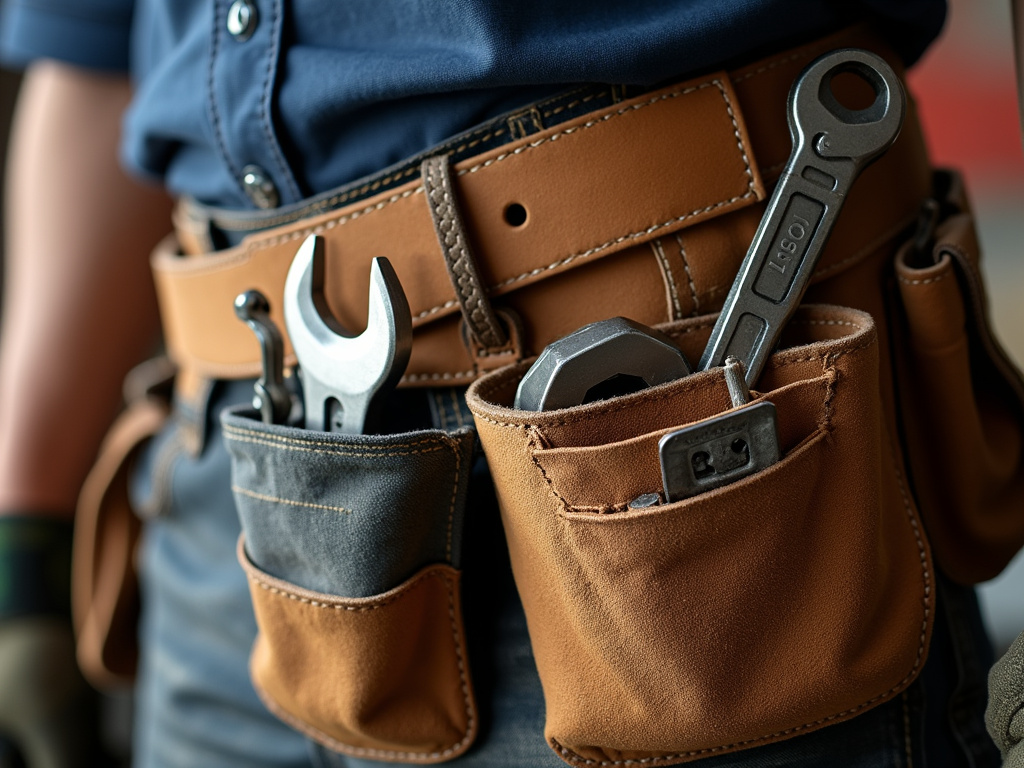 Toolbelt and wrench — plumber SEO