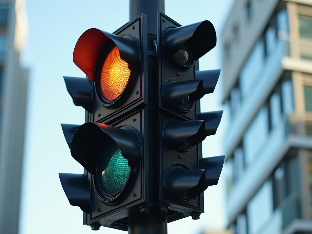 Traffic signal pole — solar traffic light