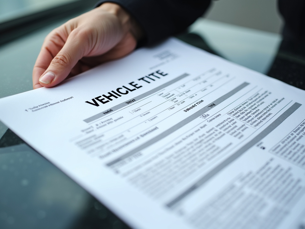 Vehicle title document — New Jersey title loans