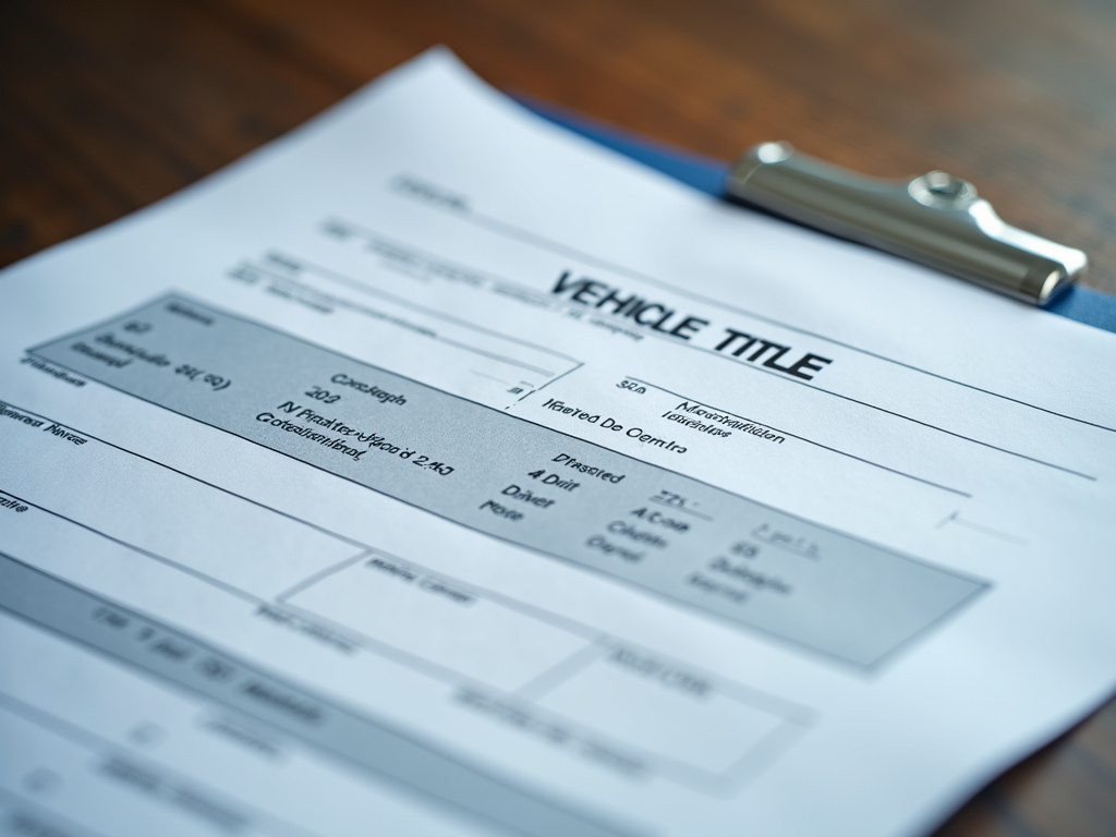 Vehicle title document — title loans idaho