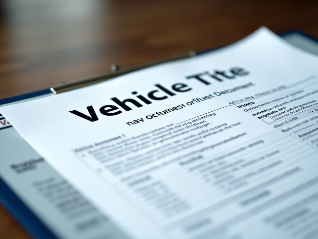 Vehicle title document — title loans new jersey