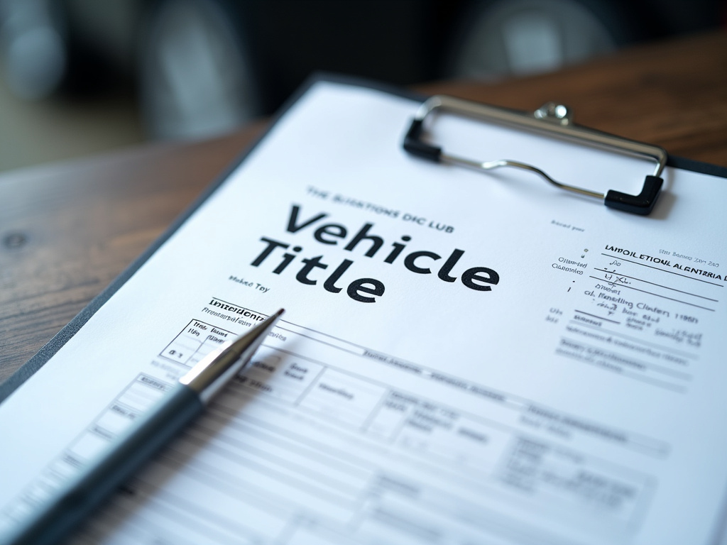 Vehicle title document — title loans washington
