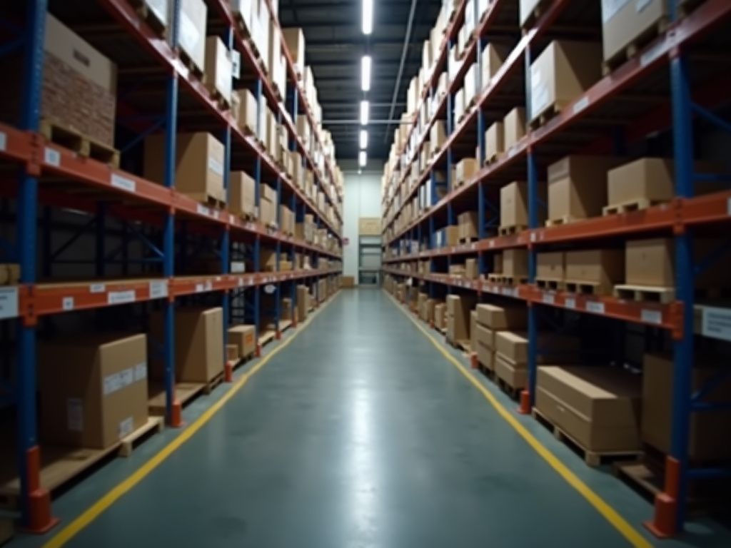 Warehouse interior aisles — warehouse solar lighting