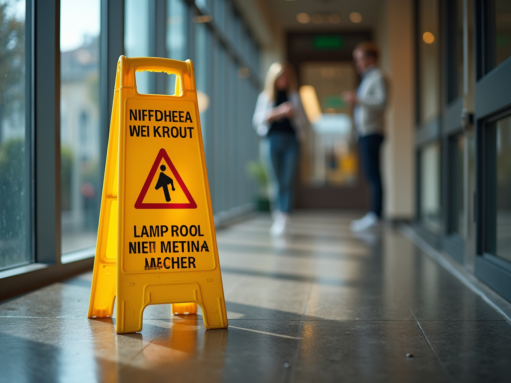 Wet floor sign — slip and fall lawyer phoenix