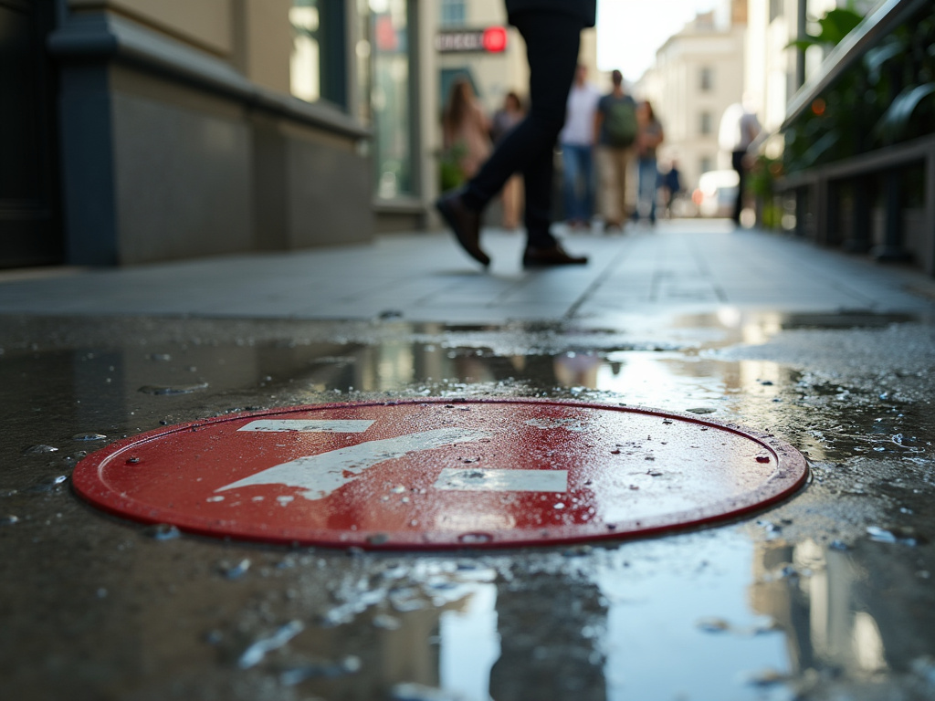 Wet floor sign — slip and fall lawyer phoenix