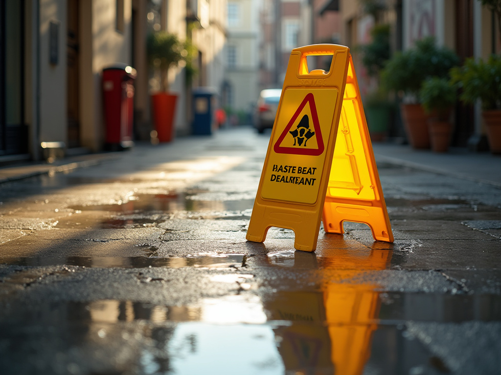 Wet floor sign — slip and fall lawyer phoenix