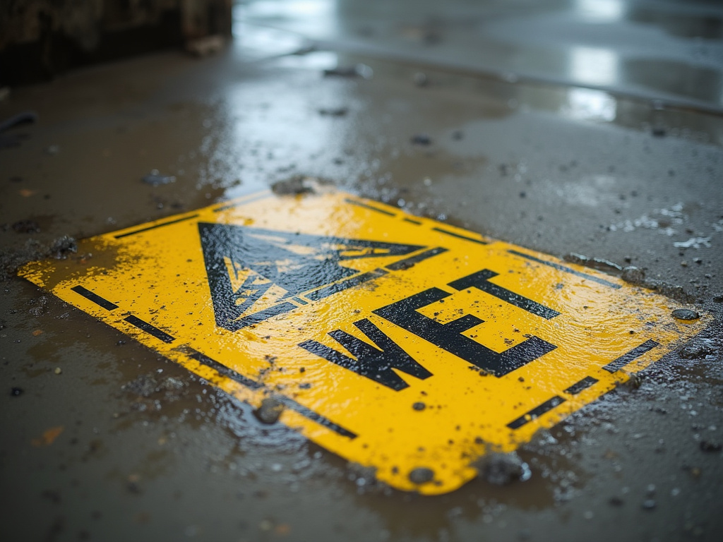 Wet floor sign — slip and fall lawyer phoenix