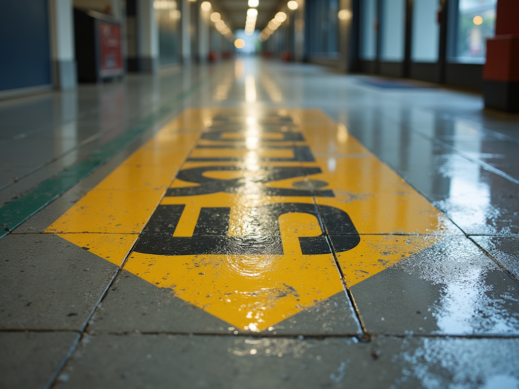 Wet floor sign — slip and fall lawyer phoenix