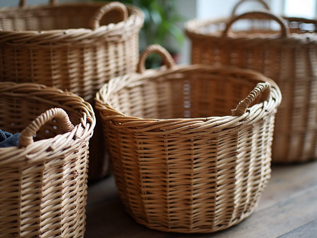 Woven storage baskets — home organization in Tucson